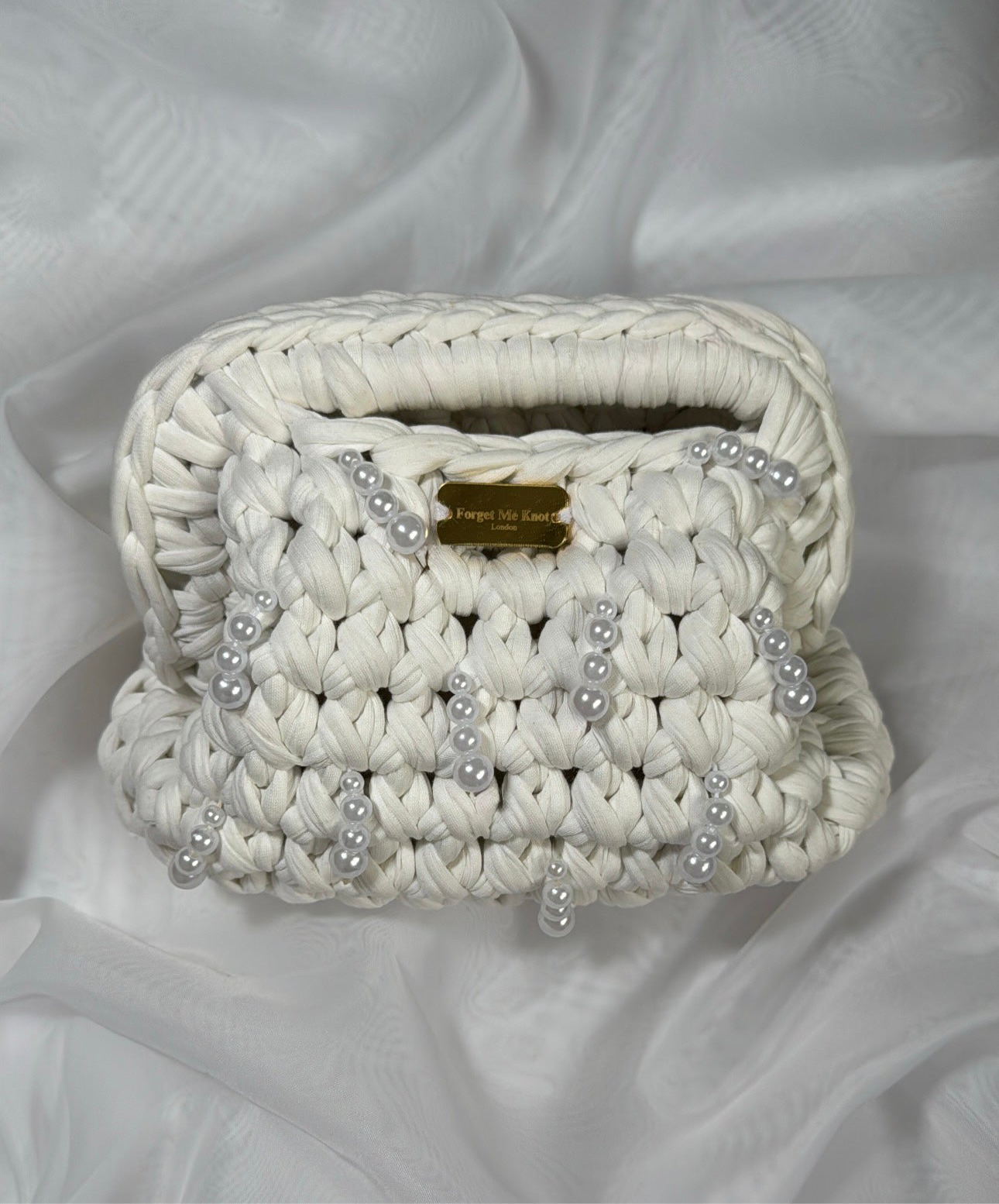 Limited Edition - White Clutch with pearls
