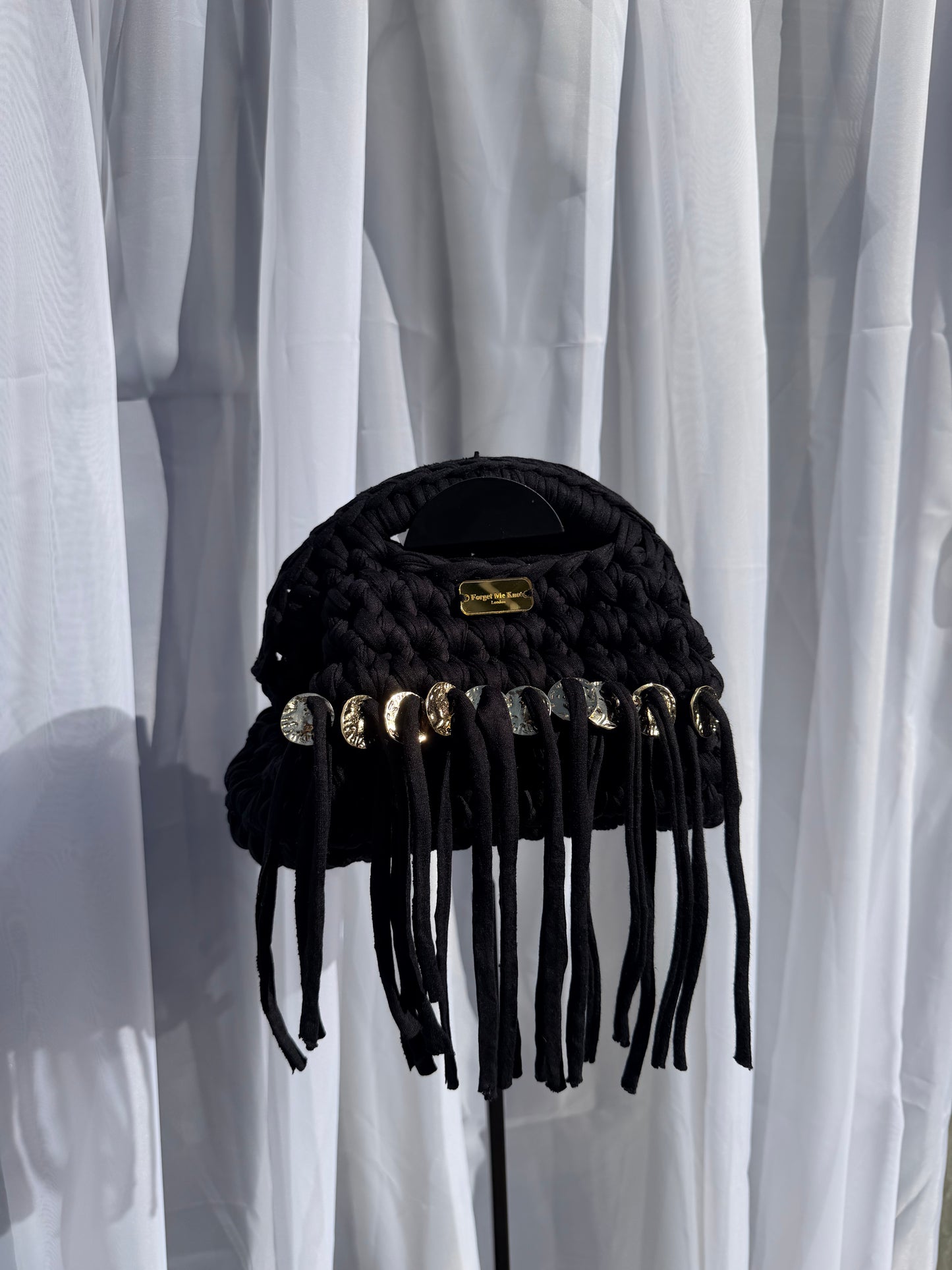 Black Tassel Clutch
