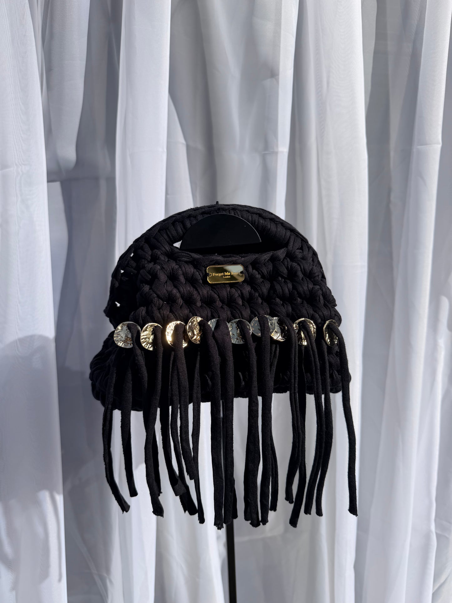 Black Tassel Clutch